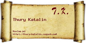 Thury Katalin névjegykártya